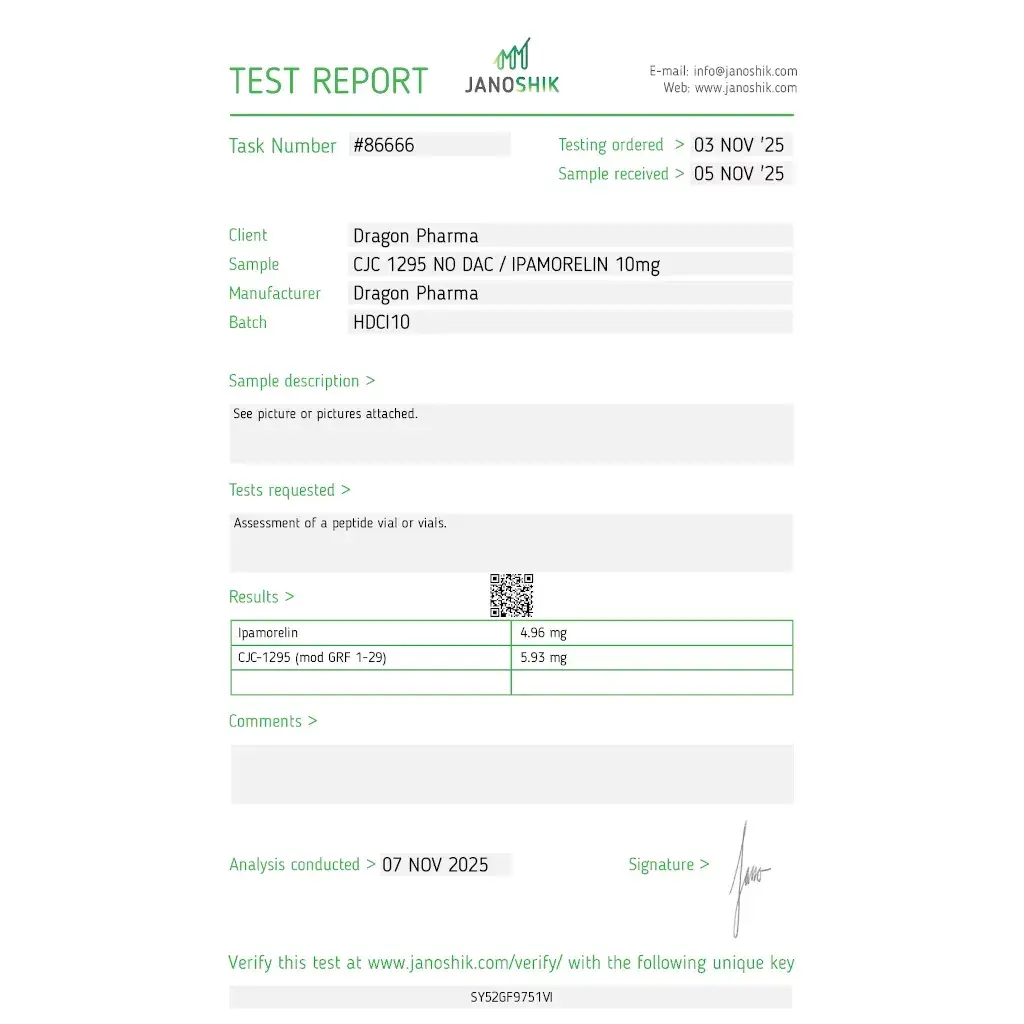 cjc 1295 no dac laboratory test report