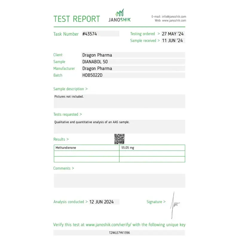 dianabol 50 laboratory test report