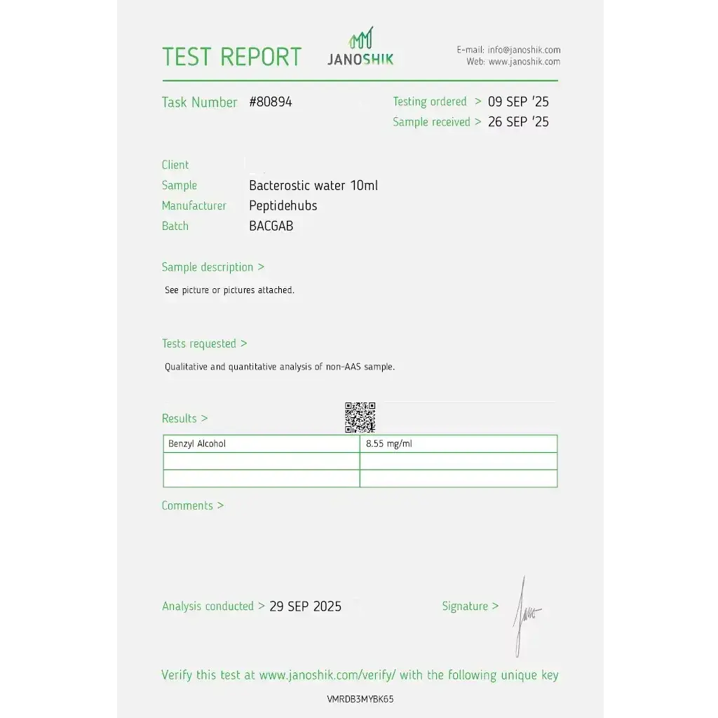 Bacteriostatic Water